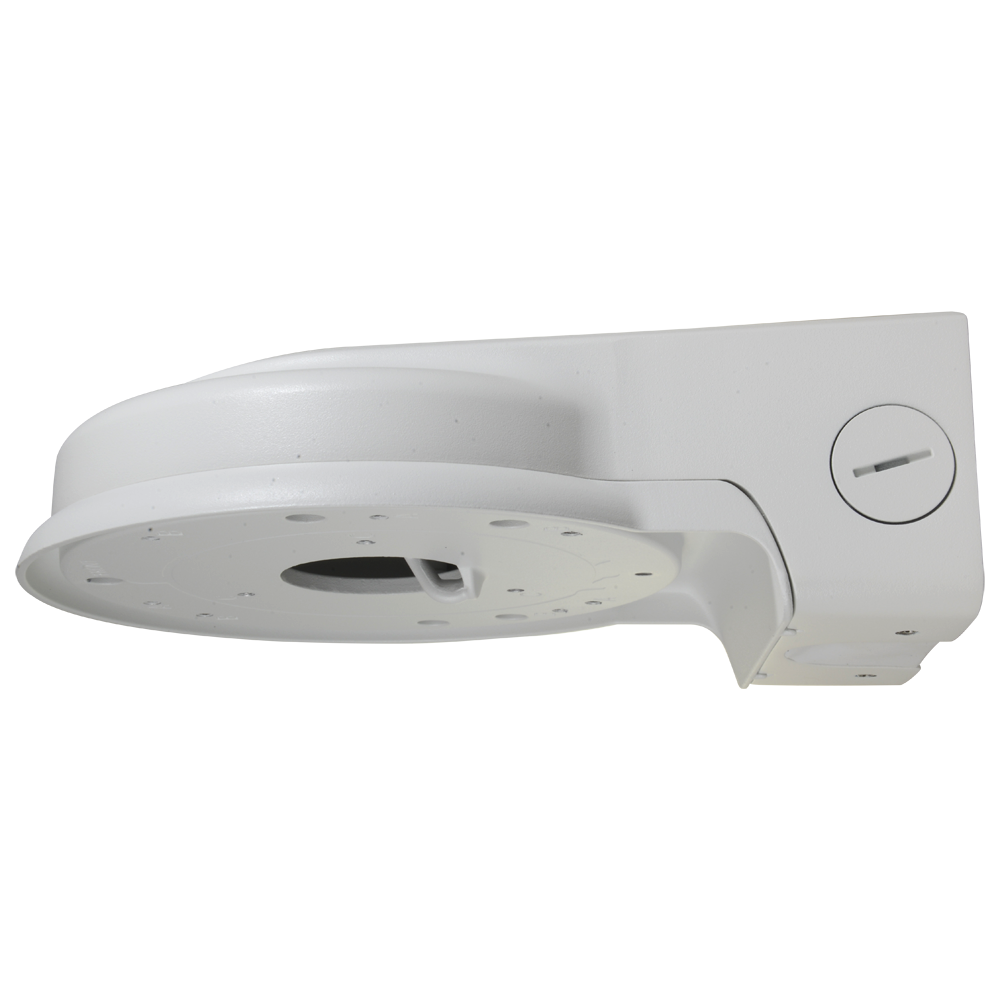 Wall bracket - For dome cameras - Suitable for outdoor use - White color - Load resistance 3 Kg - Cable pin