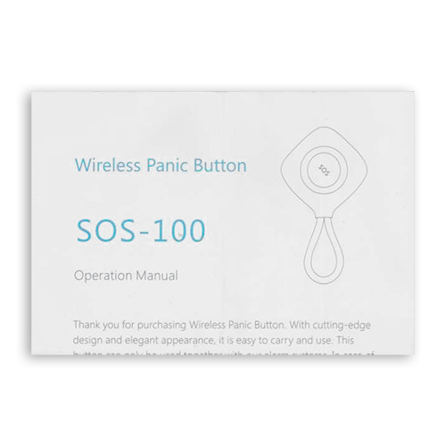 Pulsante SOS (anti-panico) - Wireless - Leggero e con ciondolo - Attiva il pannello di allarme - Pannello armato o disarmato - Indicato per persone anziane