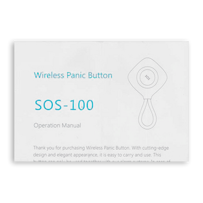 SOS (anti-panic) button - Wireless - Lightweight and with pendant - Activates the alarm panel - Armed or disarmed panel - Suitable for elderly people