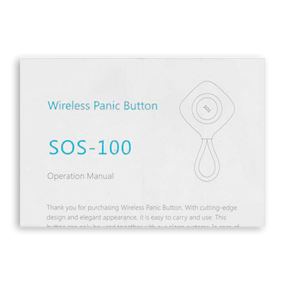 Pulsador SOS (antipánico) - Inalámbrico - Ligero y con colgante - Activa el panel de alarma - Panel armado o desarmado - Apto para personas mayores