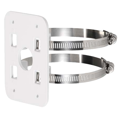 Staffa per pali/lampioni - Per telecamere bullet - Diametro 80~130 mm - Adatto per esterni - Colore bianco