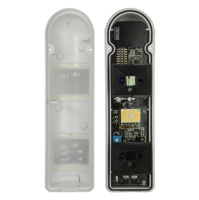 PIR detector - Integrated Ajax transmitter - Microwave and PIR double curtain type - Detection range 9 m - Antimasking technology - Distance in open space 1200 m - Outdoor use