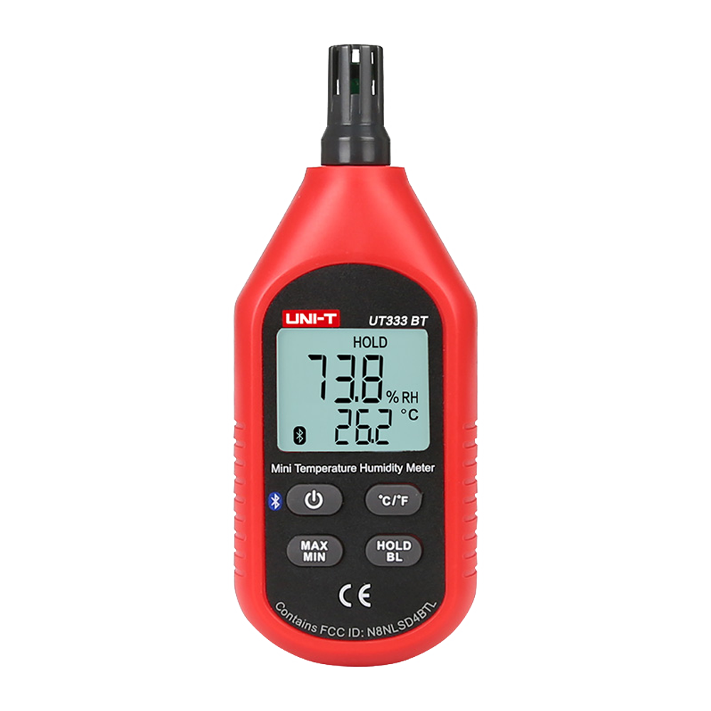 Environmental condition meter - Temperature and humidity measurement - Lightweight and economical design with user-friendly interface - Auto power off - Connect to APP via Bluetooth