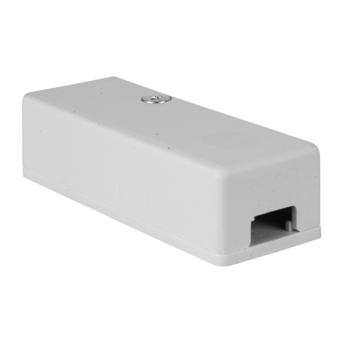 Rilevatore di impatto FDP - Installazione su superficie - Sistema di 4 fili: allarme e tamper - Sensibilità regolabile - Copertura in pvc ABS - Adatto per interni IP30