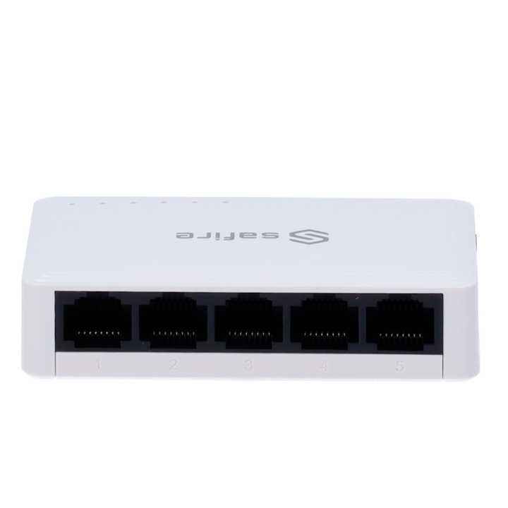Safire - Switch da tavolo - 5 porte Gigabit - Velocità 10/100/1000 Mbps - Plug & Play - Tecnologia di risparmio energetico