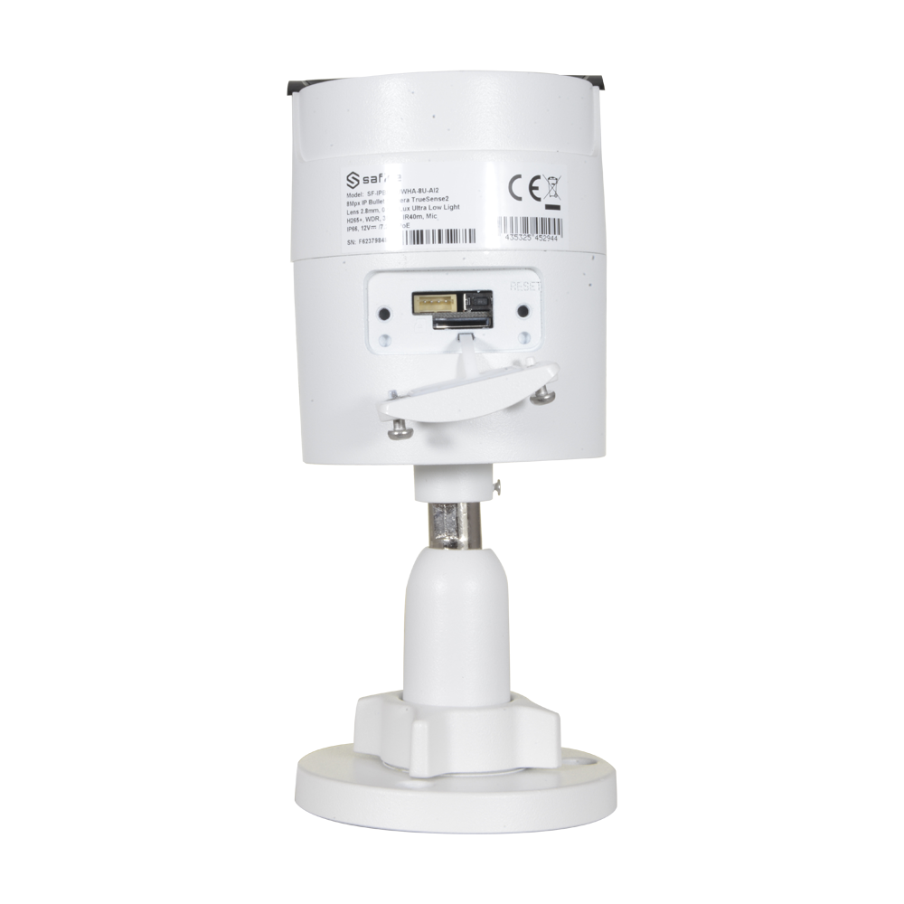 Cámara IP de 8 Megapíxeles - Sensor de Luz Ultra Baja de 1/1.8" - Compresión H.265+ / H.265 - Lente de 2.8 mm / WDR / IR 40m mm / WDR / IR [%VAR%] - Truesense2: Filtro mejorado para falsas alarmas