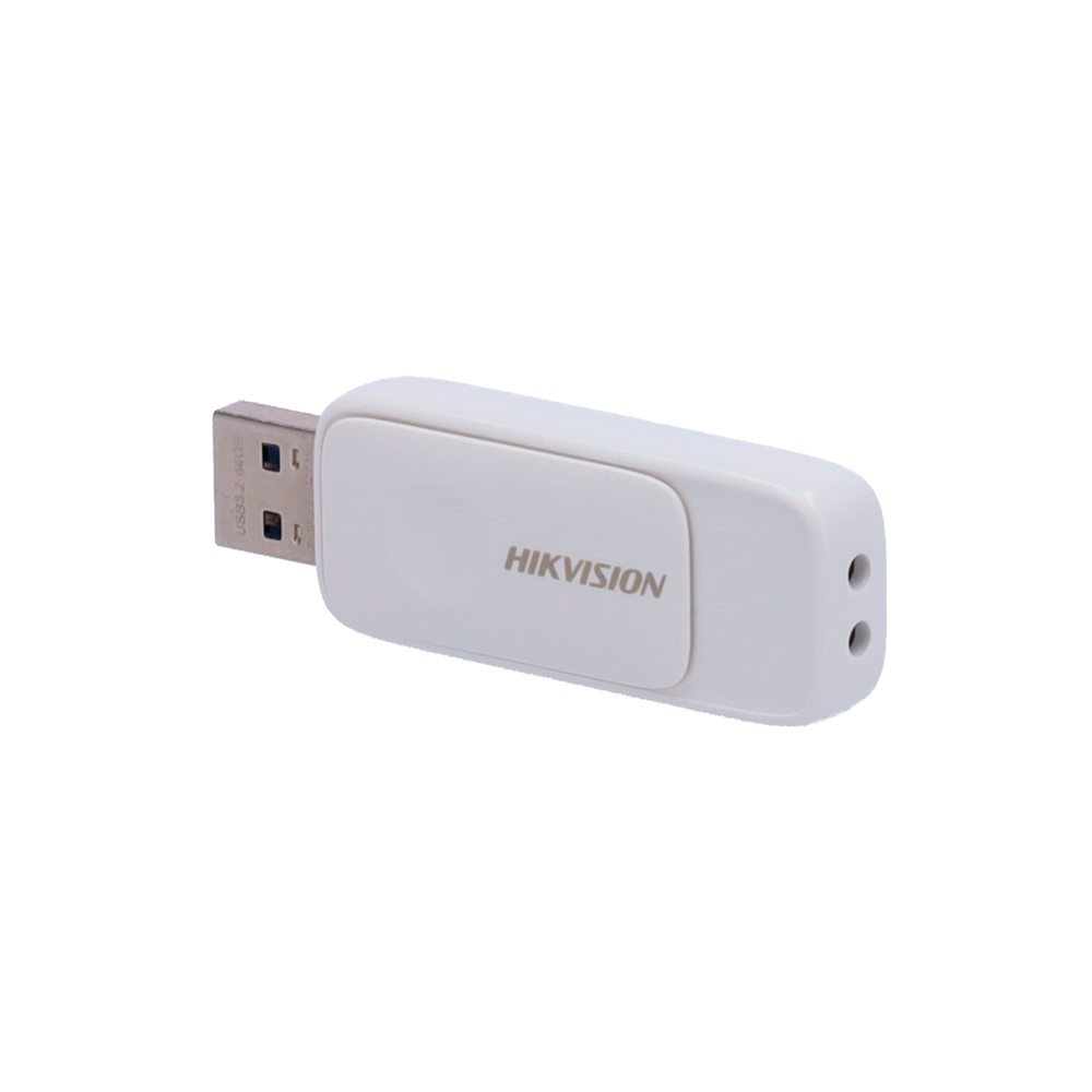 Pendrive USB Hikvision - 64 GB de capacidad - Interfaz USB 3.2 - Velocidad máxima de lectura/escritura 120/45 MB/s - Diseño compacto, color blanco