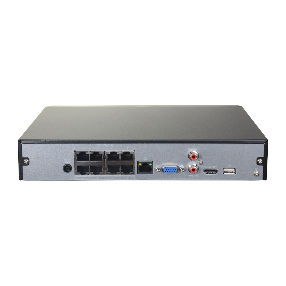 Videoregistratore X-Security NVR per telecamare IP - 8 CH video IP e 8 porte PoE - Risoluzione massima di registrazione 12 Mpx - 1 CH riconoscimento facciale - 2 CH riconoscimento di persone e veicoli - Compressione H.265+