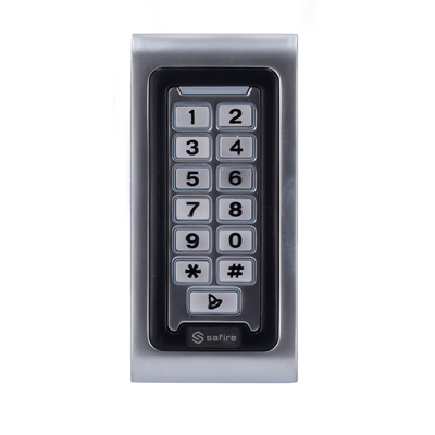 Standalone access control - Access via MF card and PIN - Relay, button and bell output - Wiegand 26 - Time control - Suitable for outdoor IP68