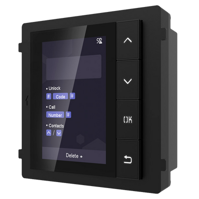 Extension module - 3.5" TFT screen - Navigation keyboard - 500 contacts storage - Suitable for outdoor IP65 - Modular assembly