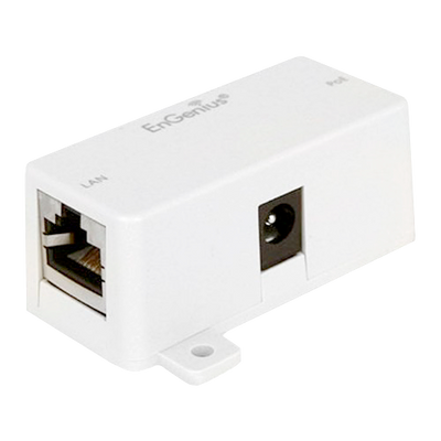 Iniettore PoE - I dati e la potenza su un singolo cavo UTP - Entrata RJ45 / DC IN - uscita RJ45 (PoE e Dati) - Potenza max 15.4 W / DC 24 V - PoE specifico antenne EnGenius