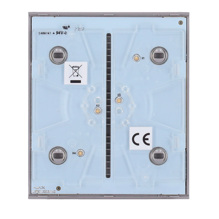 Ajax - LightSwitch CenterButton - Single Switch Touch Panel - Compatible with AJ-LIGHTCORE-1G / -2W - LED Backlight - Contactless Center Touch Panel - Gray Color