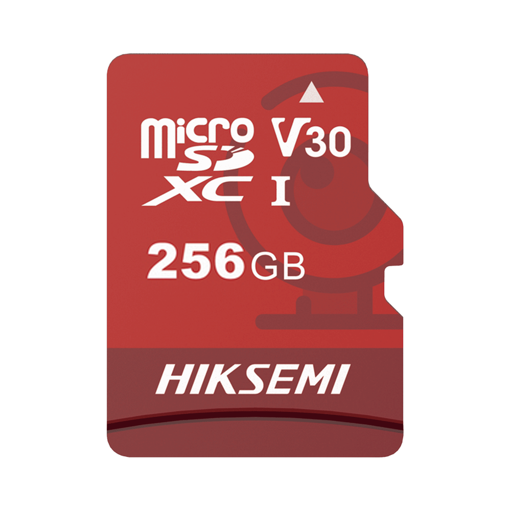 Scheda di memoria Hikvision - Capacità 256 GB - Classe 10 U3 V30 - Fino a 300 cicli di scrittura - Formato exFAT - Adatto in particolare per la videosorveglianza
