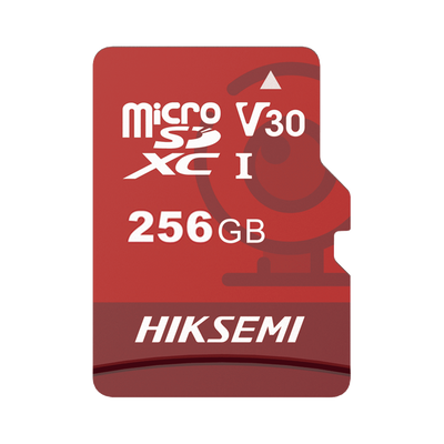Scheda di memoria Hikvision - Capacità 256 GB - Classe 10 U3 V30 - Fino a 300 cicli di scrittura - Formato exFAT - Adatto in particolare per la videosorveglianza