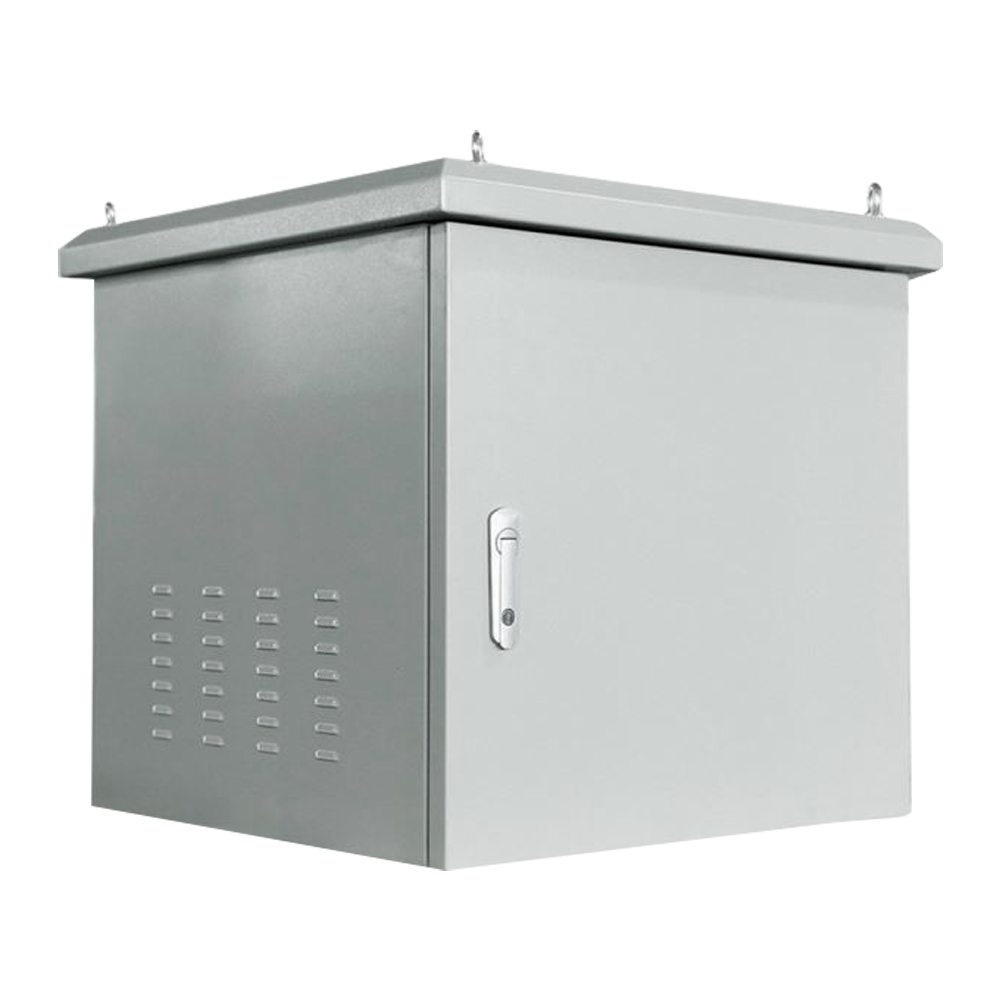 Armadio rack a parete - Fino a 9U rack da 19" - Fino a 100 Kg di carico - Con griglie di ventilazione e passacavi - Grado di protezione IP65 - 8 Ingressi per cablaggio