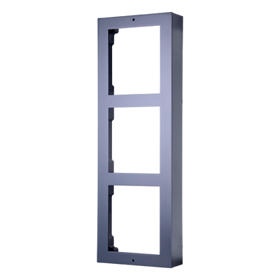 Modular wall support - For 3 modules - Specific for Safire video door phone systems - Compatible with Safire modules - Aeronautical quality aluminum box - Aeronautical quality aluminum panel