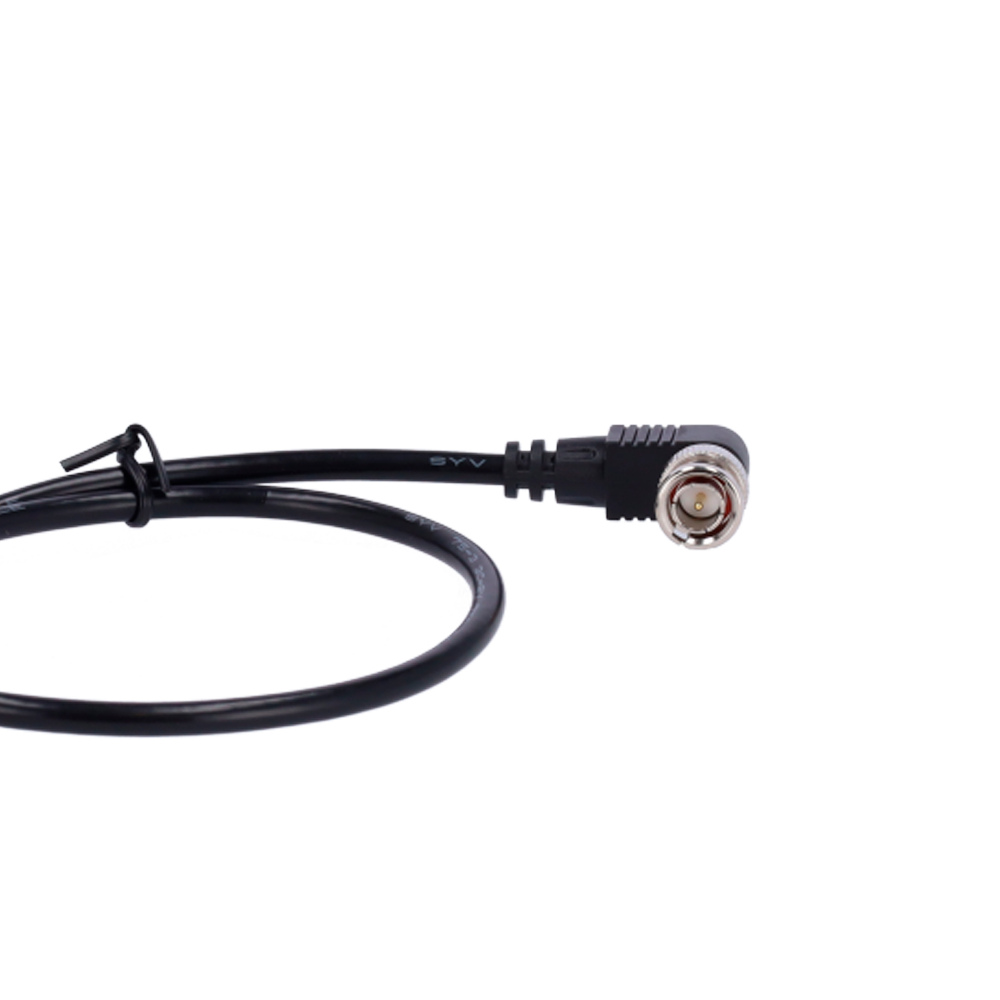 Cavo coassiale RG59 - Doppio Connettore maschio BNC a gomito - 60 cm di lunghezza - Video - Poche perdite
