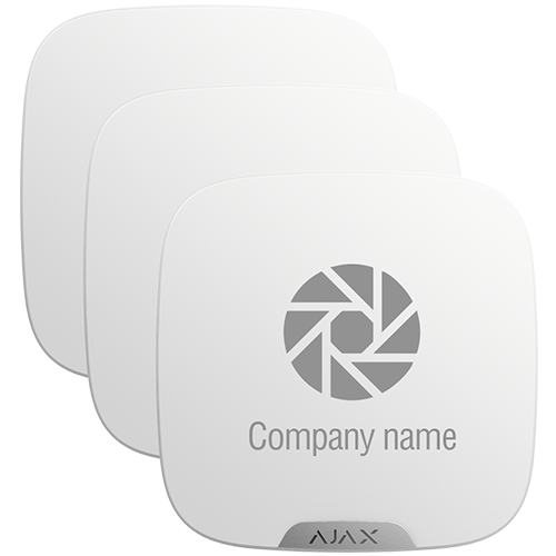 Ajax - Pack 10 coperchi personalizzabili per sirena da esterni - Colore bianco - Per esterni - Non include sirena AJ-STREETSIRENCUSTOM-W - Innowatt