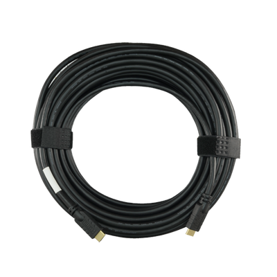 Cable HDMI - Conectores HDMI tipo A macho - Amplificado y blindado - 25 m - Color negro - Conectores anticorrosión
