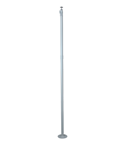 Staffa per telecamera - Estendibile 1050~2000 mm - Rotula rotazione 360º - Occhielli a sezione passacavi - Diametro della base 112 mm