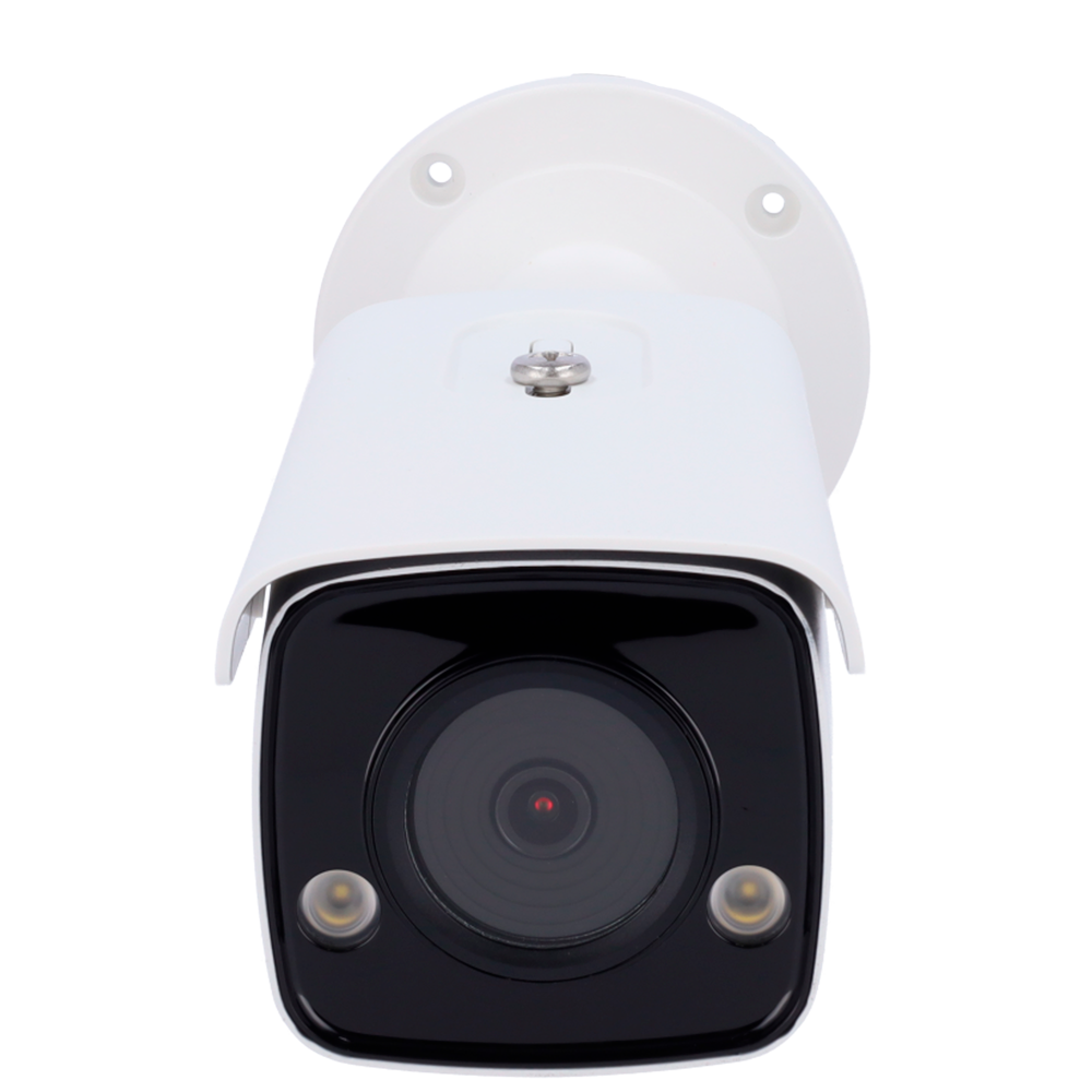 IP camera 4 Mpx - 1/2.7" Ultra Low Light sensor - H.265+ | 2.8 mm lens | WDR | IR 60 m - Microphone | Loudspeaker | Alarm | Light with deterrent function - Truesense2: Improved false alarm filter