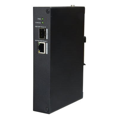 X-Security - Desktop switch - 1 puerto1 RJ45 + 1 Fiber SFP port - Speed ​​100/1000 Mbps - Plug &amp; Play - Energy saving technology