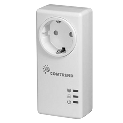 Adattatore Ethernet PLC - Trasmissione 10/100/1000 Mbps - Trasmissione dati attraverso la rete elettrica - Plug &amp; Play - Installazione nella presa di corrente - Uscita: Spina e connessione tipo Schuko RJ45