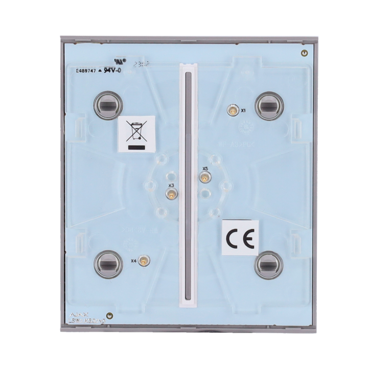 Ajax - LightSwitch CenterButton - Double Light Switch Touch Panel - Compatible with AJ-LIGHTCORE-2G - LED Backlight - Contactless Center Touch Panel - Gray Color