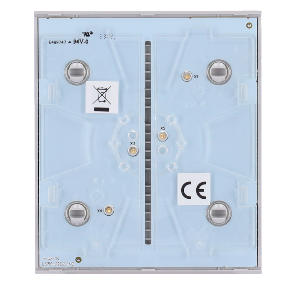 Ajax - LightSwitch CenterButton - Single Switch Touch Panel - Compatible with AJ-LIGHTCORE-1G / -2W - LED Backlight - Non-Contact Center Touch Panel - Mist Gray Color