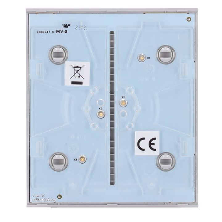 Ajax - LightSwitch CenterButton - Single Switch Touch Panel - Compatible with AJ-LIGHTCORE-1G / -2W - LED Backlight - Non-Contact Center Touch Panel - Mist Gray Color