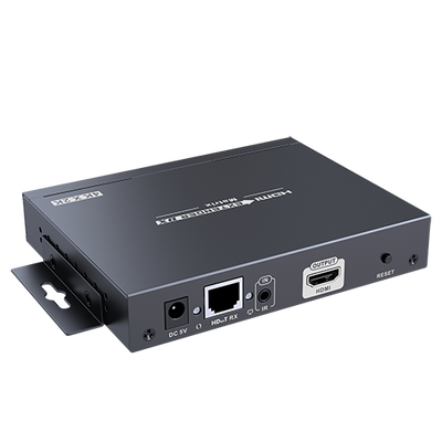 HDMI signal multiplier - Network connection - Up to 100 unlimited emitters and receivers - Up to 4K (input and output) - Enables remote control - Control via PC APP