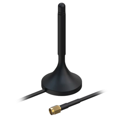 Teltonika - Antena Magnética 5G - 617 ~ 960, 1400 ~ 2690 y 3300 ~ 5900 MHz - Conector SMA Macho - Impedancia 50 ohmios - Cable RG-58 3 metros de longitud