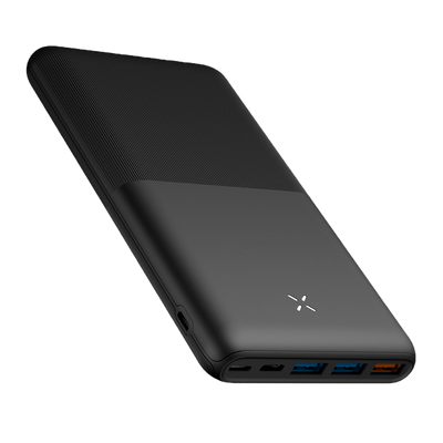 VEGER - Power bank ultradelgado - Capacidad 20000mAh (77Wh) - Carga rápida 22,5W - Entradas Micro USB, Lightning, USB-C - 3 salidas USB, USB-C