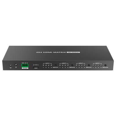 HDMI video matrix - 4 HDMI inputs - 4 HDMI outputs - 4K output (input and output) - Allows remote control