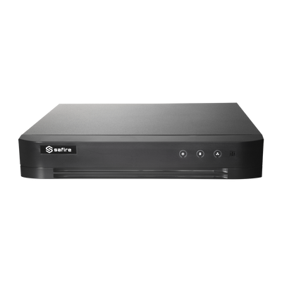 Videograbador Safire 5n1 - Audio sobre cable coaxial - 4CH HDTVI/HDCVI/HDCVI/AHD/CVBS/CVBS/ 4+1 IP - 1080P Lite (25FPS) - Salida HDMI y VGA - 1 HDD