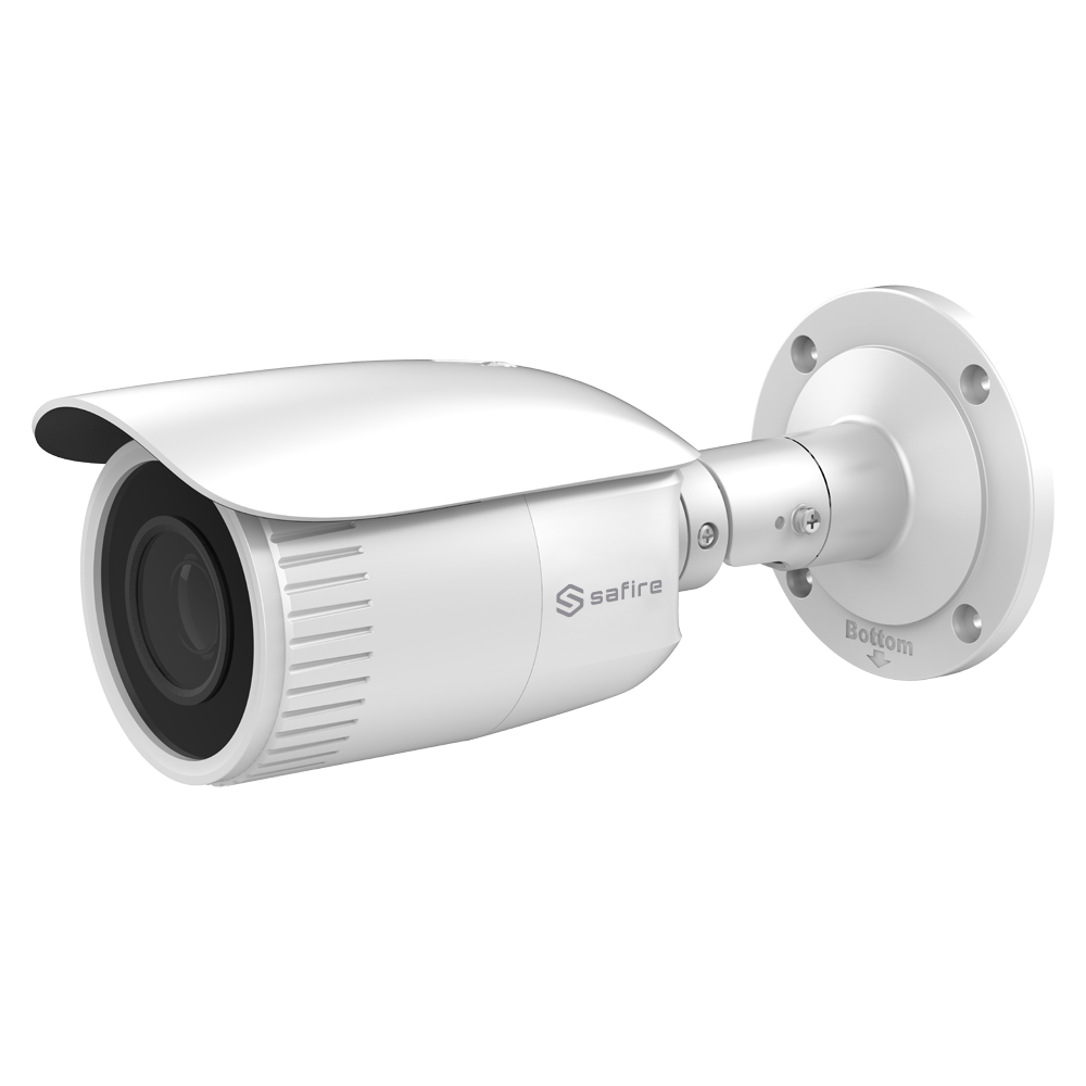 Telecamera Bullet IP 4 Megapixel - 1/3" Progressive Scan CMOS - Compressione H.265+ / H.265 - Lente motorizzata 2.8~12 mm Autofocus - Matrix IR Portata 30 m - IP67 | WDR | Audio | Allarmi