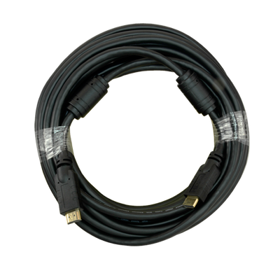 Cable HDMI - Conectores HDMI tipo A macho - Ferrita antiinterferencias - 10 m - Color negro - Conectores anticorrosión