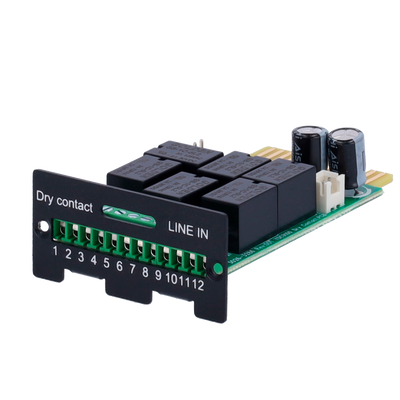 Dry contact mini card - For installation on the SNMP slot of the UPS - Connection to monitoring device - Indicates UPS status