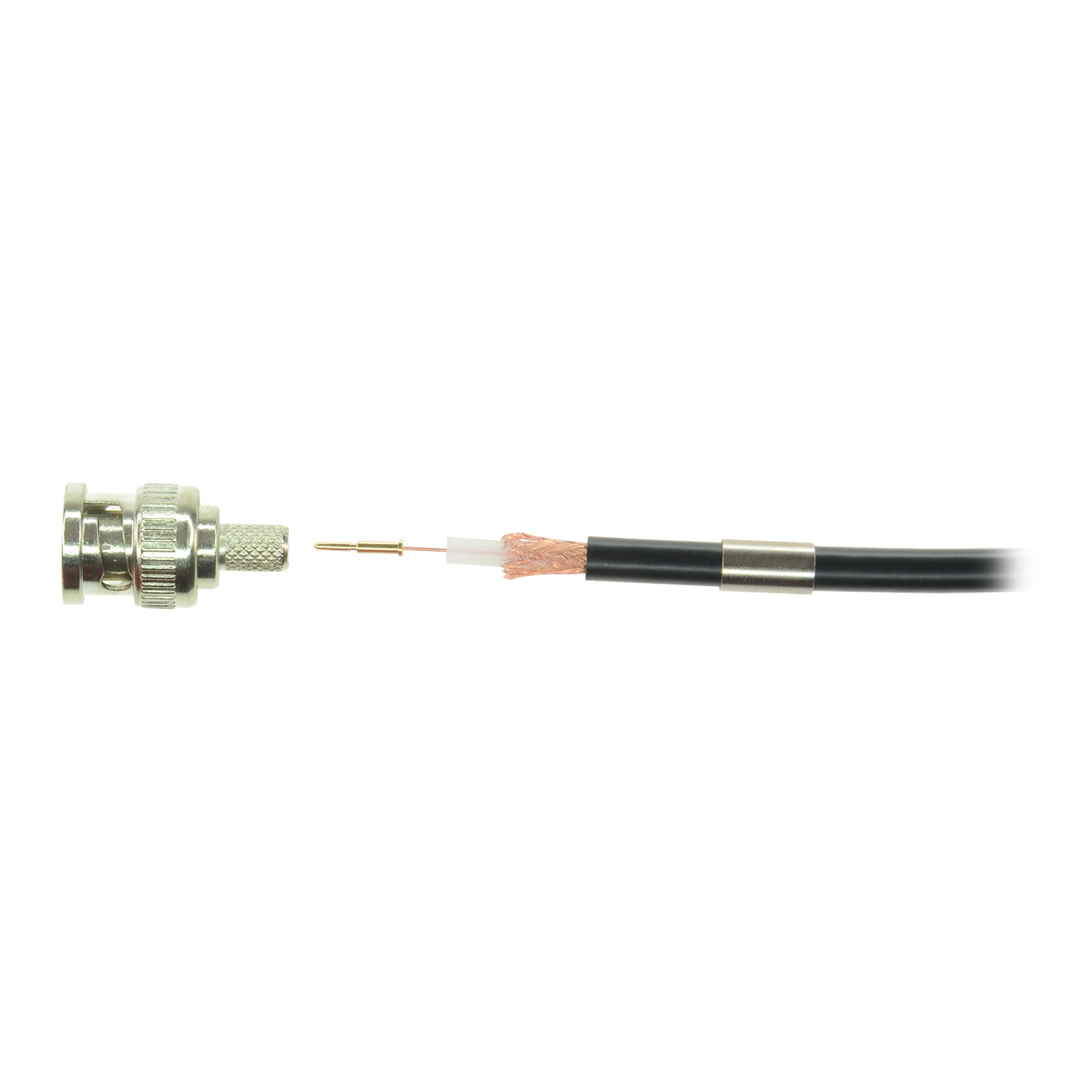 Connettore per alta definizione SAFIRE - BNC da crimpare - Compatibile con RG59 HD - 25 mm (Fo) - 10 mm (An) - 5 g
