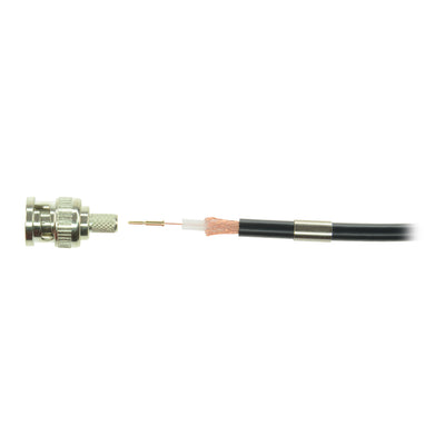 Conector SAFIRE alta definición - BNC para engarzar - Compatible con RG59 HD - 25 mm (Fo) - 10 mm (An) - 5 g