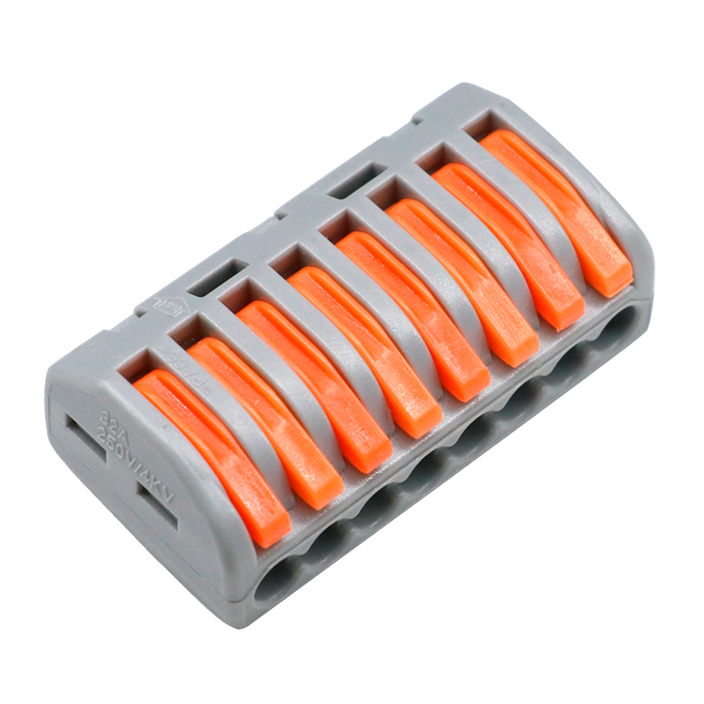 Safire - Cable Connector - 1 Entrance and 7 Connections - Cable Caliber 28 ~ 12AWG - Section 0.08 m²~ 4 mm² - 10 units