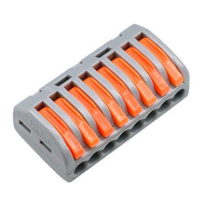 Safire - Conector de Cable - 1 Entrada y 7 Conexiones - Cable Calibre 28 ~ 12AWG - Sección 0,08 m²~ 4 mm² - 10 unidades