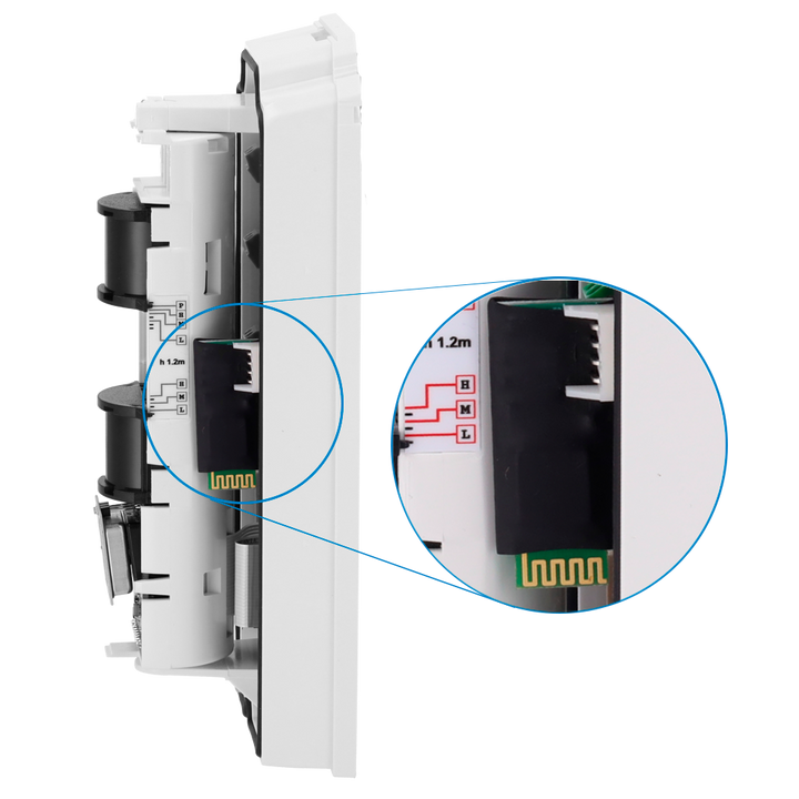 Duevi - Módulo Bluetooth de configuración - Compatible con detectores Duevi - Permite configurar y ajustar los parámetros - Compatible con App View Sensor (Android)