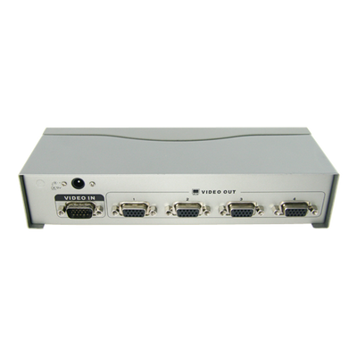 Multiplicador de señal VGA - 1 entrada VGA - 4 salidas VGA - VGA, SVGA, XGA, Multisync - Distancia máxima a monitores: 65 metros - Fuente de alimentación DC 9 V
