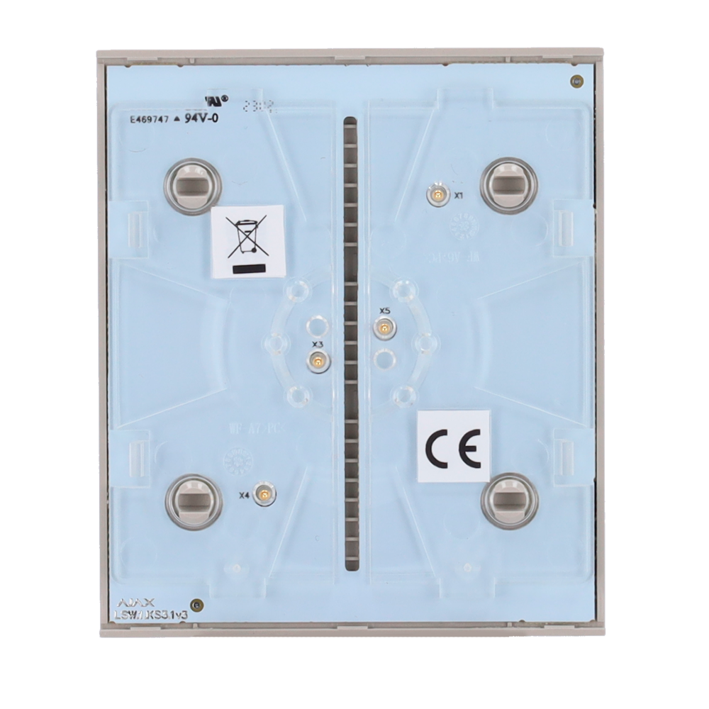 Ajax - LightSwitch CenterButton - Pannello tattile per interruttore singolo  - Compatibile con AJ-LIGHTCORE-1G / -2W - Retroilluminazione a LED - Pannello tattile centrale senza contatto - Colore oliva - Innowatt