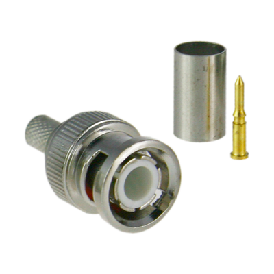 Conector SAFIRE alta definición - BNC para engarzar - Compatible con RG59 HD - 25 mm (Fo) - 10 mm (An) - 5 g