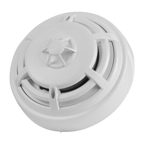 Conventional optical thermal fire detector - EN54 part 5-7 certified - Dual LED alarm for viewing from anywhere - Made of heat resistant ABS material - Does not include base - Compatible with V2 bases