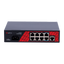 Safire Switch Hi-PoE - 8 puertos PoE + 1 Uplink RJ45 - Velocidad de puertos 10/100Mbps - 6 Puertos PoE+ 30W + 2 Puertos Hi-PoE 60W - Potencia PoE total de 120W - PoE Watchdog / Auto PoE Extendido Hasta 250m