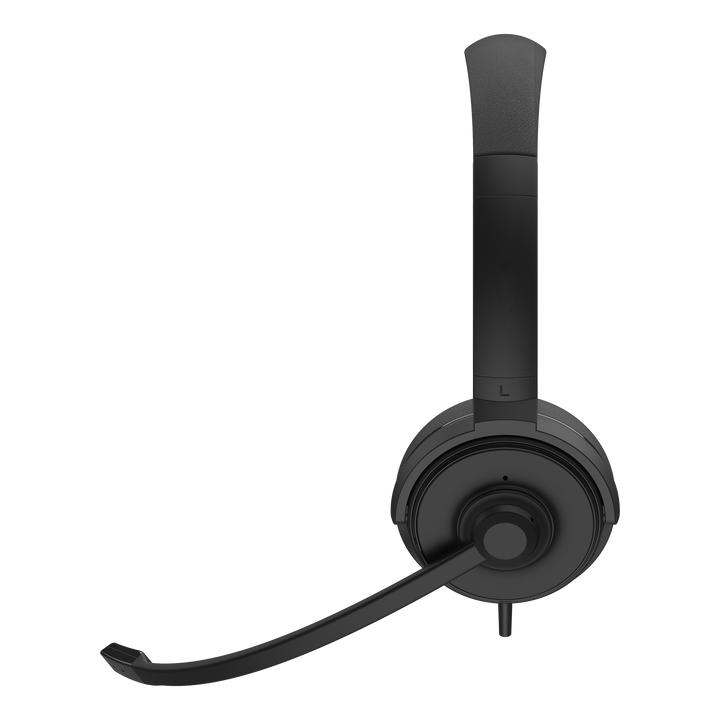 Nearity conference headset - Ambient noise cancellation - Omnidirectional microphone - Comfortable for continued use - Push button calling - Power and communication via USB C or USB A