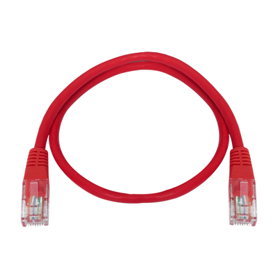 Safire UTP Cable - Ethernet - RJ45 Connectors - Category 5E - 0.3m - Red Color